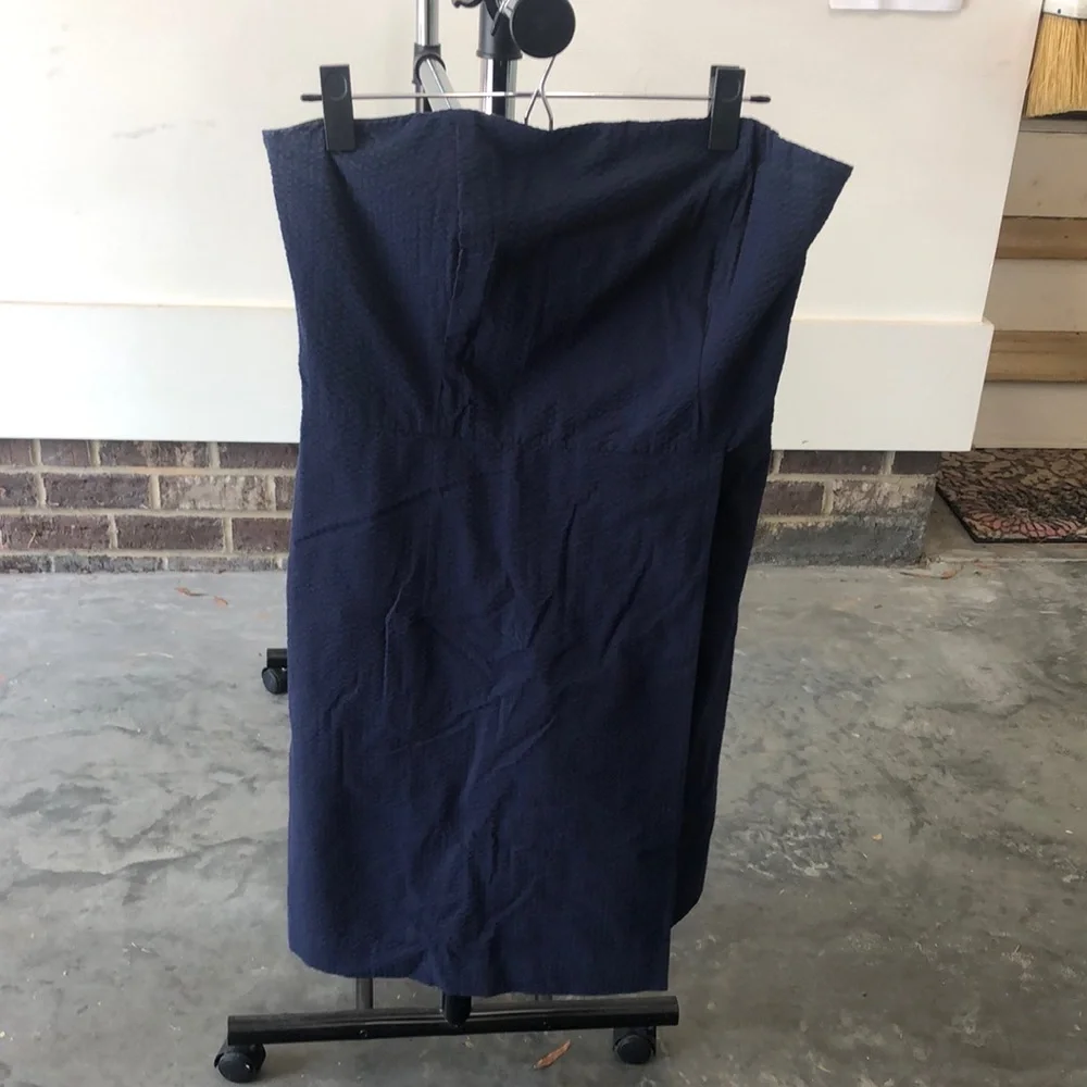 Vineyard Vines Navy Strapless Dress - Picture 1 of 5